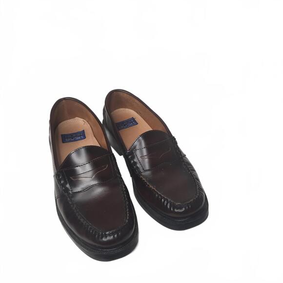 Nunn Bush Men's Burgundy Leather Penny Loafers Size 9.5 M - Picture 1 of 6
